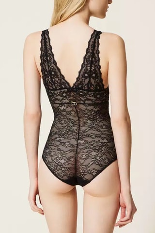 Body de encaje - Twinset - Negro
