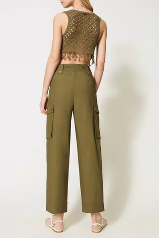 Pantalón cargo - Twinset - Verde