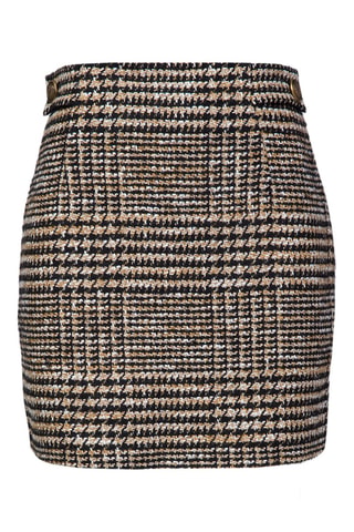 Falda de tubo de talle alto - Twinset - Marrón y negro
