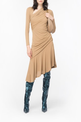 Vestido asimétrico - Pinko - Beige