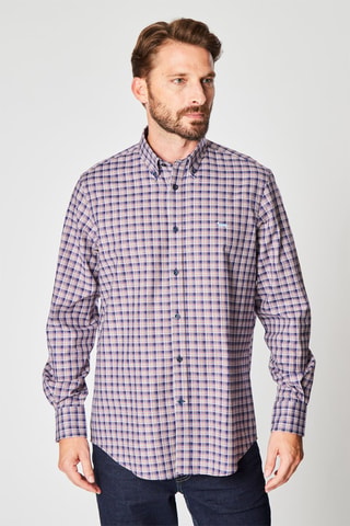 Camisa de cuadros - Harmont & Blaine - Blanco, azul y marrón