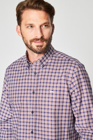 Camisa de cuadros - Harmont & Blaine - Blanco, azul y marrón