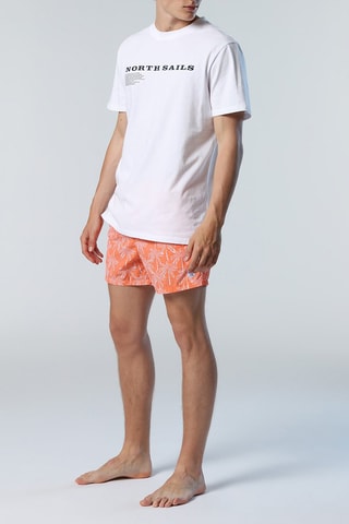 Bañador corto - North Sails - Blanco y naranja