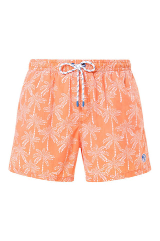 Bañador corto - North Sails - Blanco y naranja