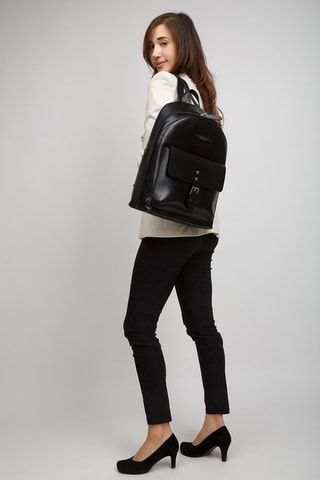 Mochila de piel Lorenzo - The Bridge - Negro