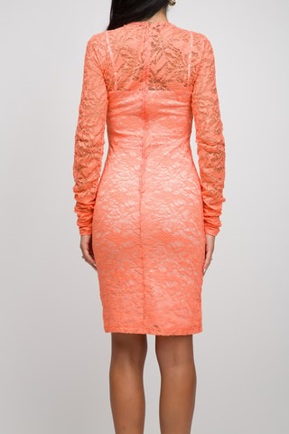Vestido de tubo de encaje - Pinko - Naranja