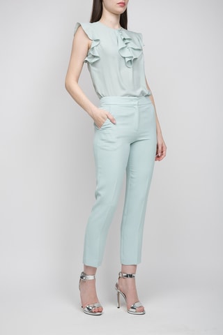 Pantalón - Twinset - Azul y verde