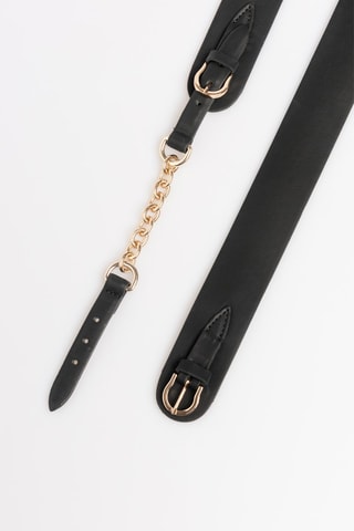 Cinturón de piel Gardena - US Polo - Negro