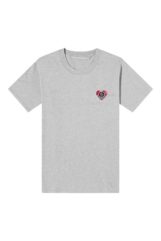 Camiseta Heart - Moncler - Blanco, negro, rojo y gris