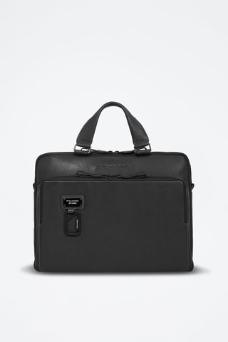 Maletín de piel - Piquadro - Negro