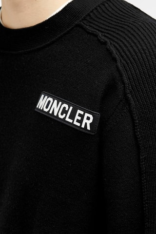 Jersey de lana Logo - Moncler - Negro