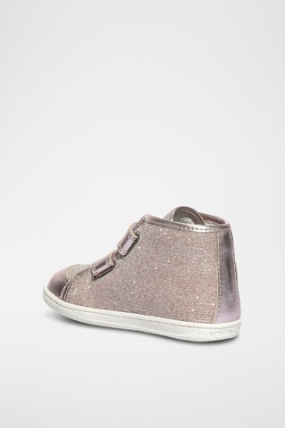 Zapatillas altas de piel Snorky - Rosa y dorado