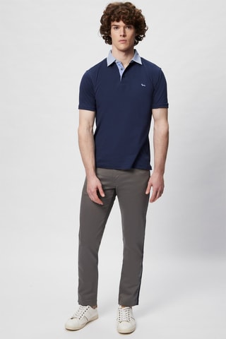 Pantalón recto - Harmont & Blaine - Blanco, azul y gris
