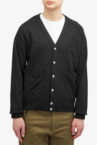 Cárdigan Tonal Logo - Moncler - Negro