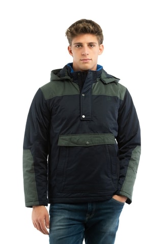 Anorak con capucha - Harmont & Blaine - Azul y verde