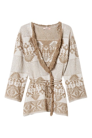 Chaqueta - Twinset - Blanco y beige