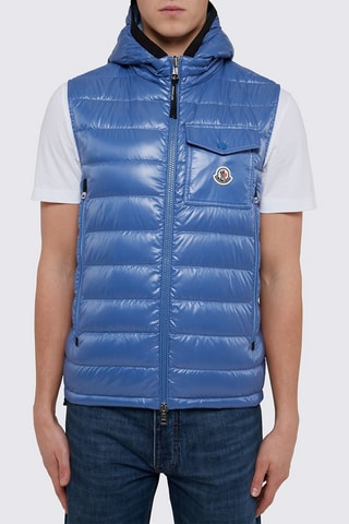 Chaleco con capucha Ragot - Moncler - Azul