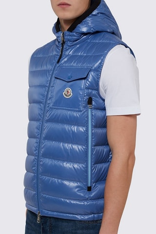 Chaleco con capucha Ragot - Moncler - Azul