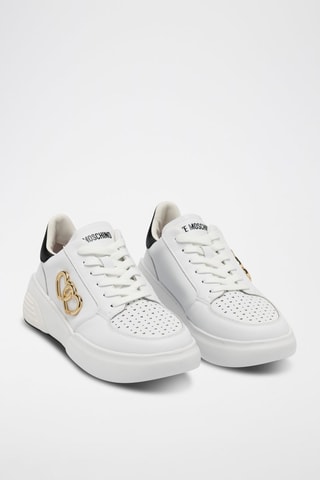 Zapatillas de piel - Moschino - Blanco