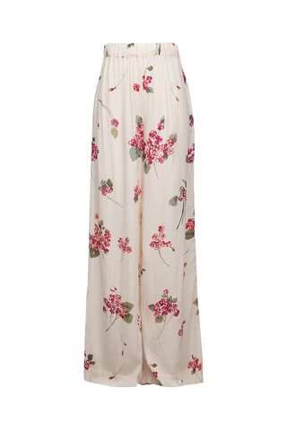 Pantalón palazzo de tiro alto - Twinset - Blanco, verde y rosa