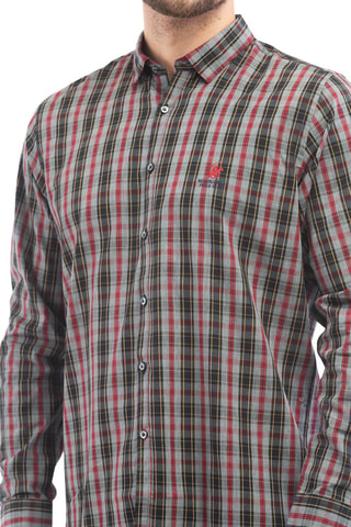 Camisa - Beverly Hills - Negro, rojo y gris