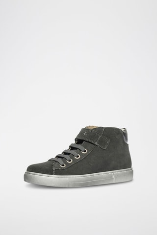Zapatillas altas de piel Shade Piu’ - Plateado y gris