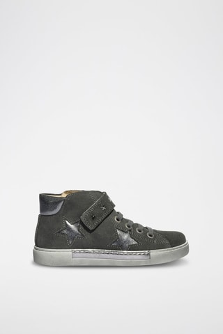 Zapatillas altas de piel Shade Piu’ - Plateado y gris