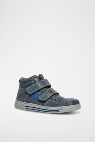 Botines de piel Play Arrow - Primigi - Azul y gris