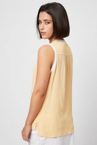Top de seda - Harmont & Blaine - Blanco y naranja