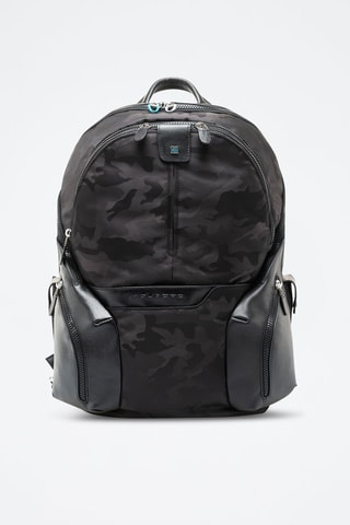 Mochila - Piquadro - Negro, azul y gris