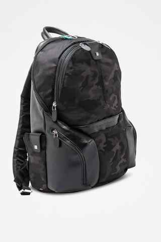 Mochila - Piquadro - Negro, azul y gris