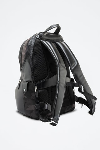 Mochila - Piquadro - Negro, azul y gris