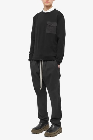 Sudadera Pocket Crew - Moncler - Negro
