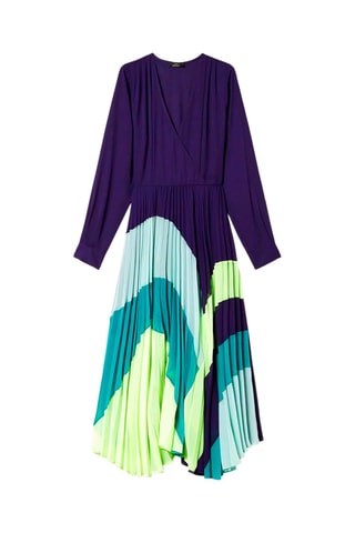Vestido midi - Twinset - Azul y verde