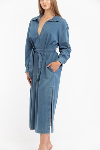 Vestido midi vaquero - Emporio Armani - Azul