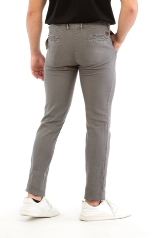 Pantalón slim fit de lino - Incotex - Gris