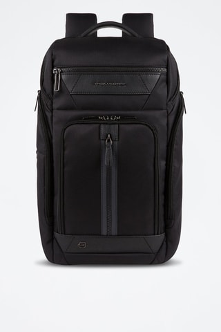 Mochila - Piquadro - Negro, plateado y gris