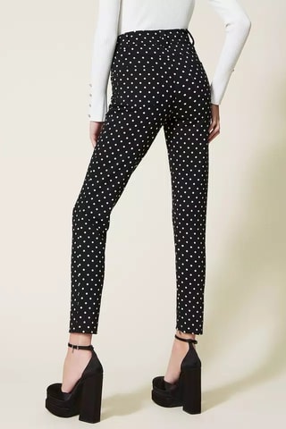 Pantalón 7/8 de tiro alto - Twinset - Negro