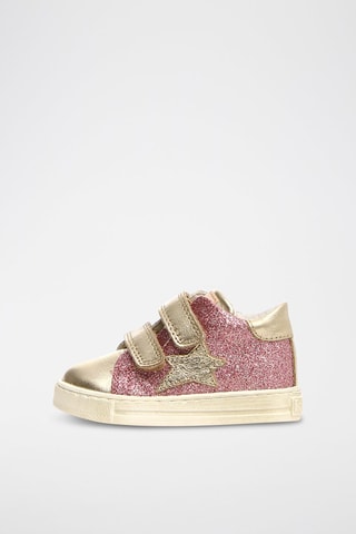 Zapatillas de piel Sasha - Falcotto - Rosa y plateado