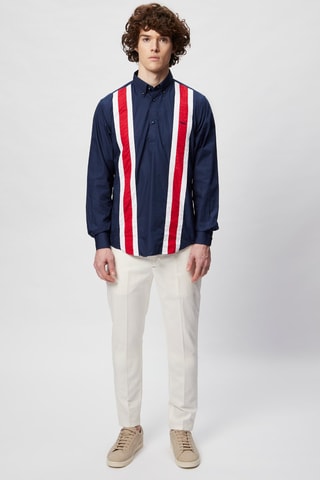 Pantalón recto - Harmont & Blaine - Blanco y negro