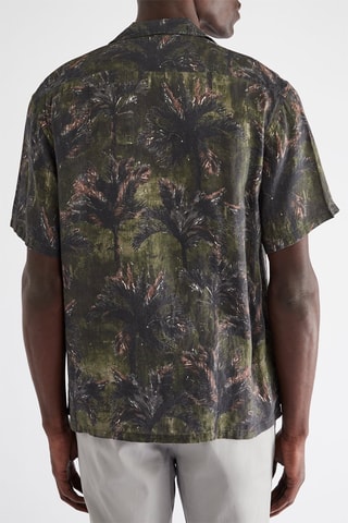 Camisa de lino - Harmont & Blaine - Negro y verde