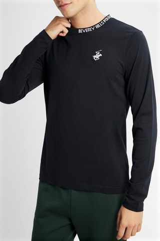 Camiseta - Beverly Hills - Blanco y azul