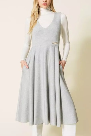 Vestido evasé - Twinset - Gris