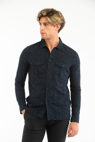 Camisa - Incotex - Azul y gris