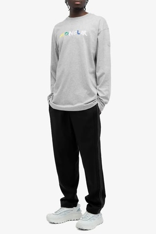 Camiseta Logo Long - Moncler - Gris