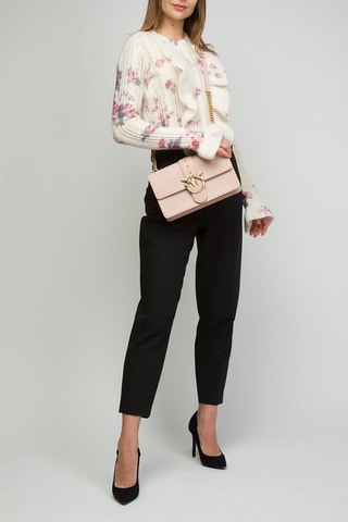 Bandolera de piel bovina Love One Classic - Pinko - Rosa