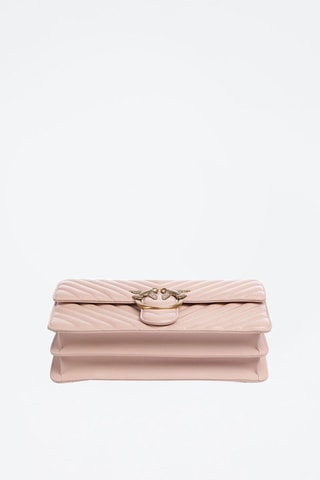 Bandolera de piel Classic Love - Pinko - Rosa