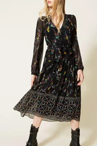 Vestido midi - Twinset - Negro