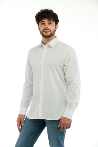 Camisa slim fit  - Blanco