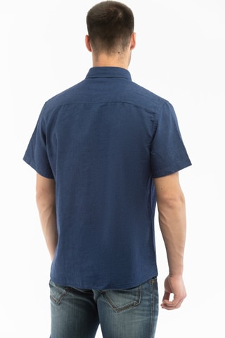 Camisa de lino  - Azul marino